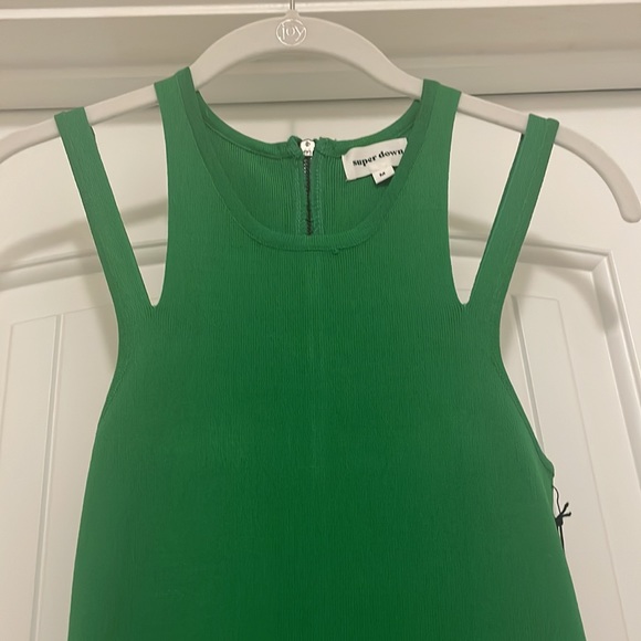 Revolve Super Down Green Bodycon Dress Size Medium - Picture 2 of 3